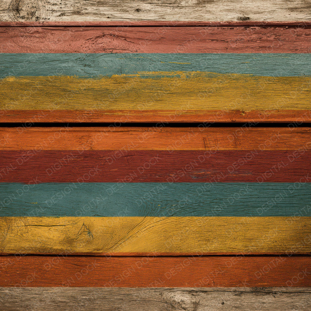 Rainbow Wood Paint Digital Paper Pack (DDD008637)