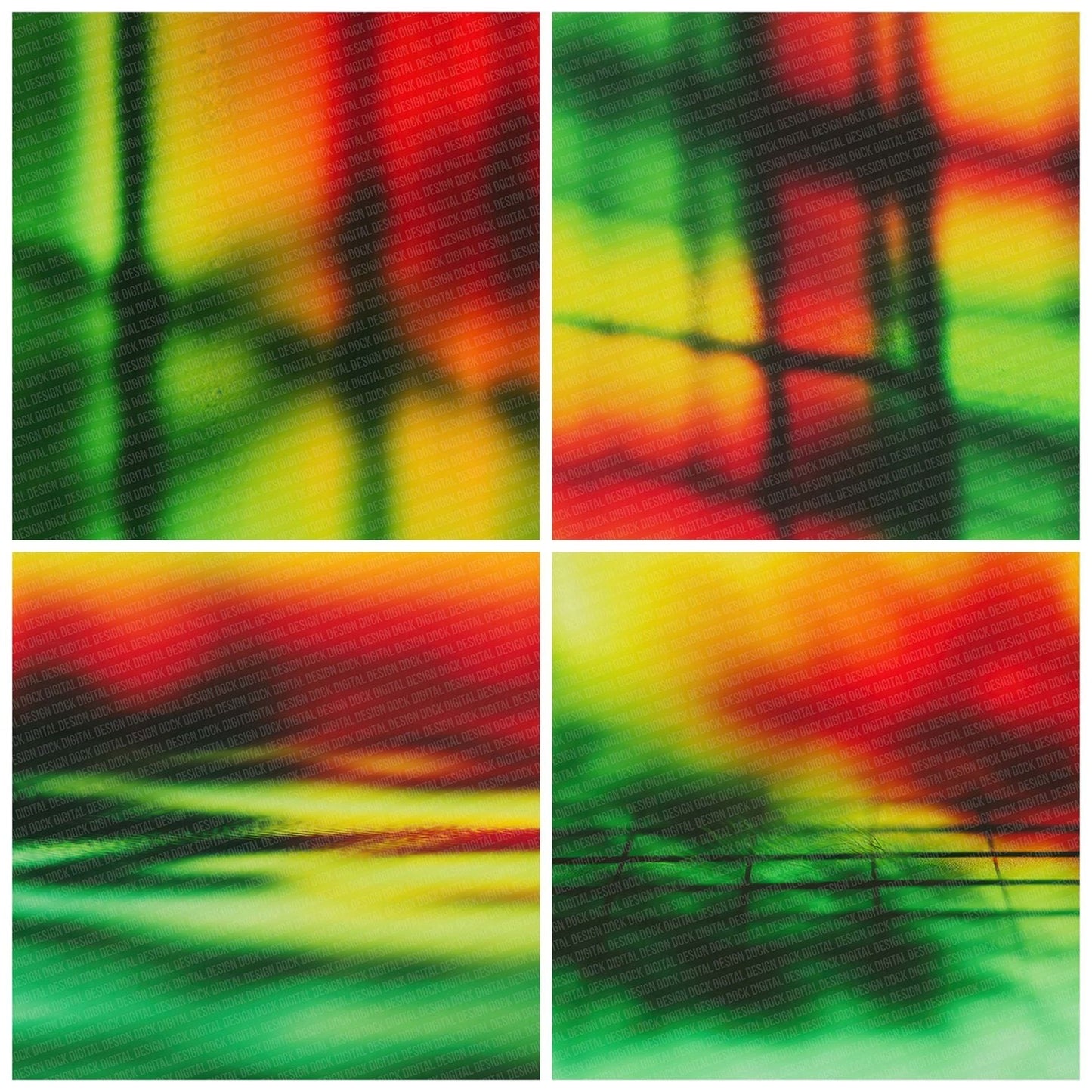 Rasta Neon Flame Blur Digital Paper Pack (DDD003166)
