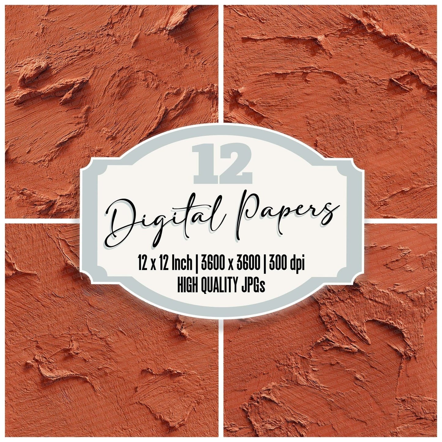 Red Clay Texture Digital Paper Pack (DDD003176)