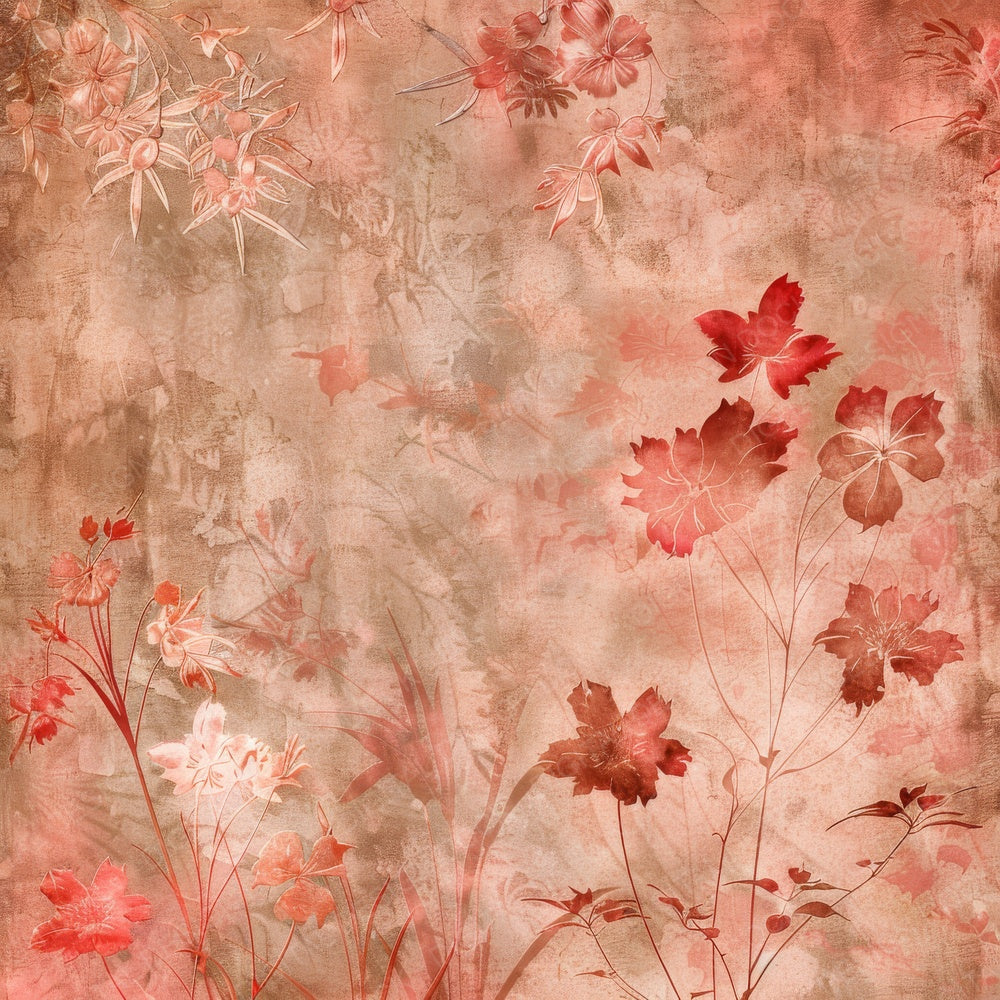 Red Floral Digital Paper Pack (DDD003178)