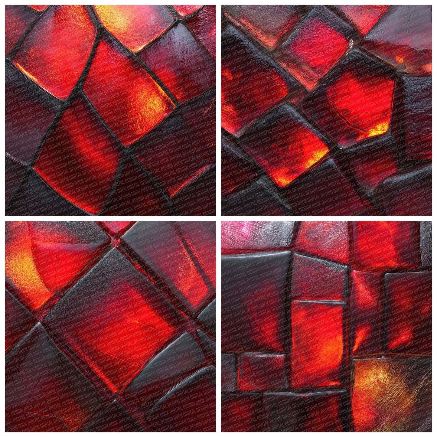 Red Glass Texture Digital Paper Pack (DDD003180)
