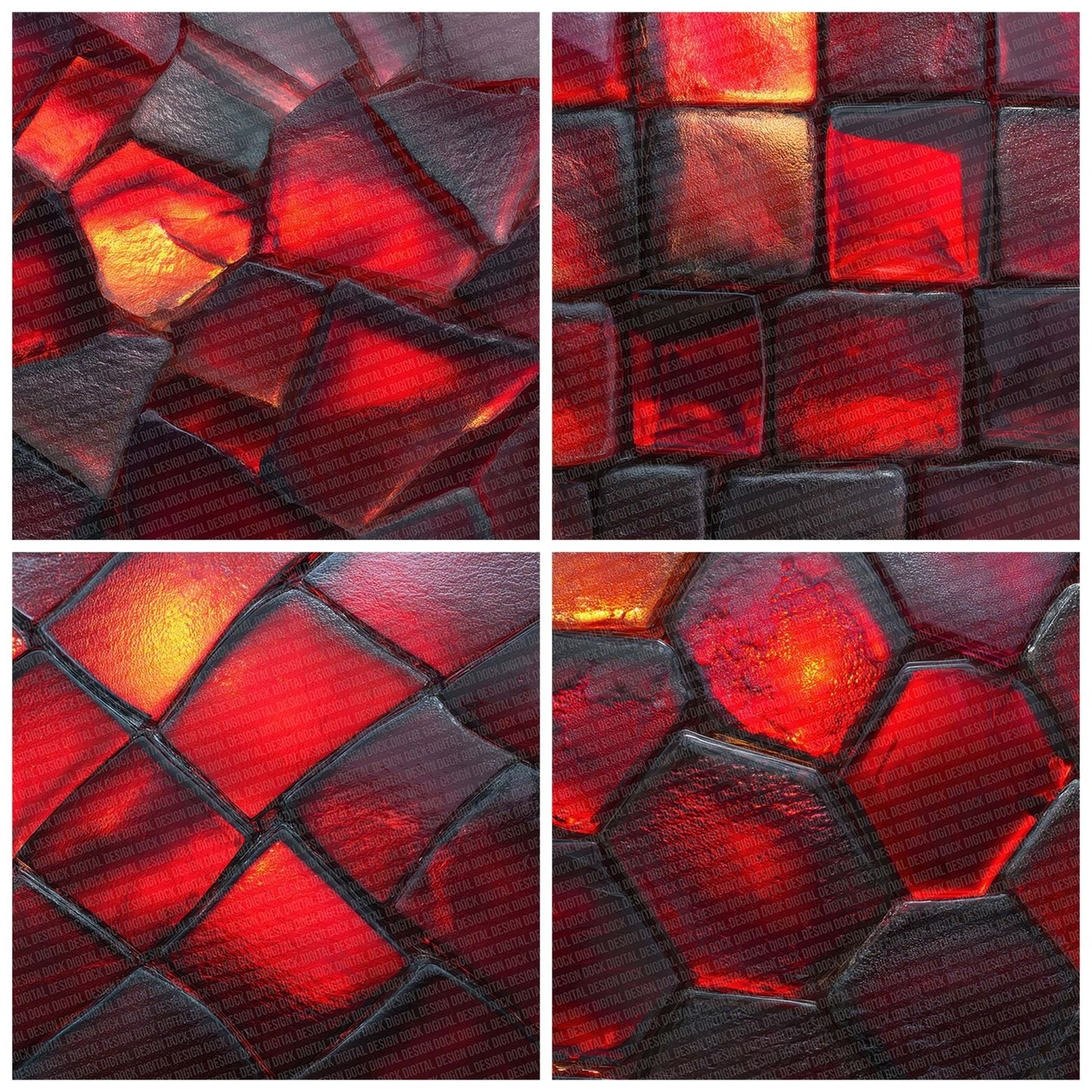 Red Glass Texture Digital Paper Pack (DDD003180)