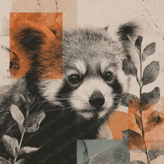 Red Panda Woodland Moodboard Digital Paper Pack (DDD003181)