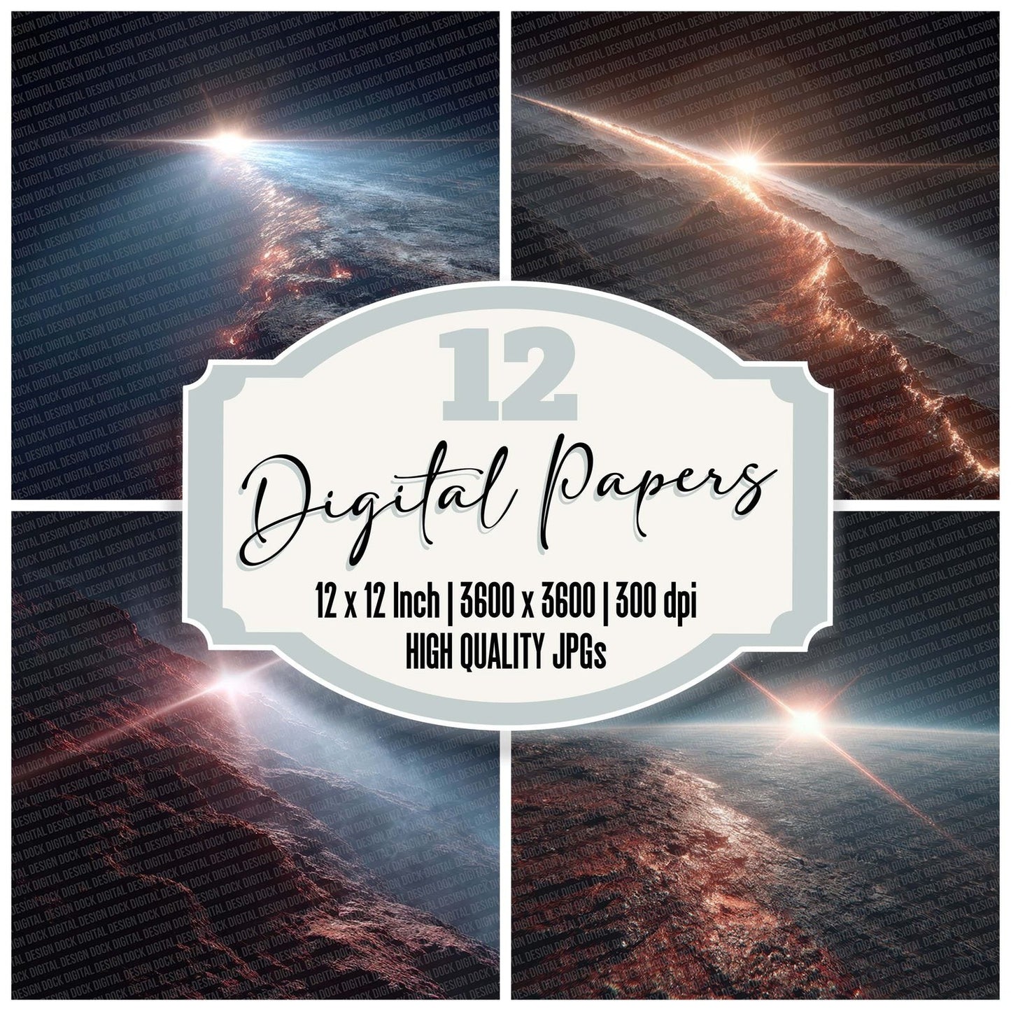 Red Planet Rim Digital Paper Pack (DDD003182)