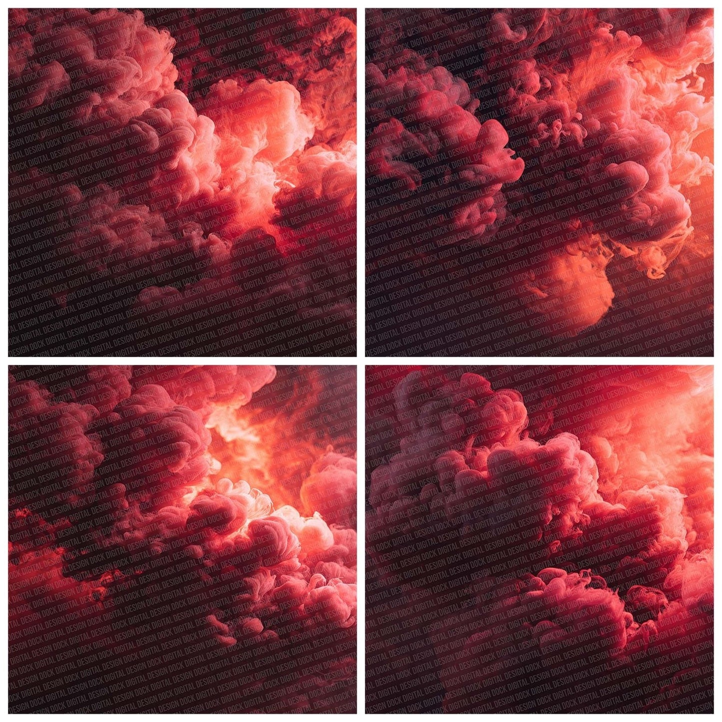 Red Smoke Texture Digital Paper Pack (DDD003185)