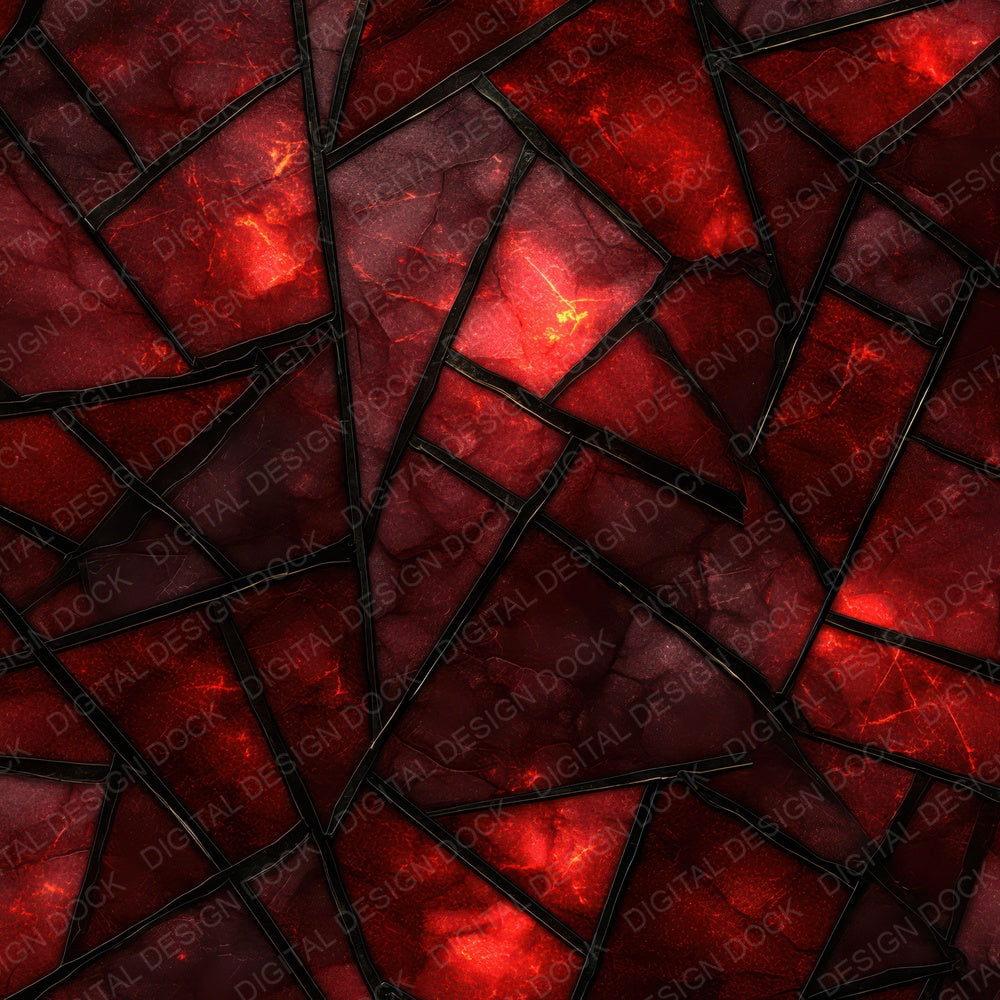 Red Stained Glass Digital Paper Pack (DDD008516)