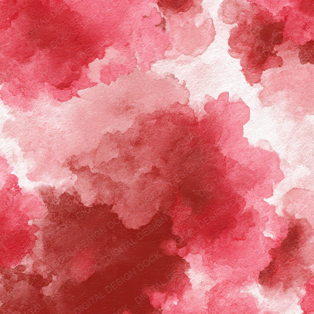 Red Watercolor Bloom Digital Paper Pack (DDD008507)