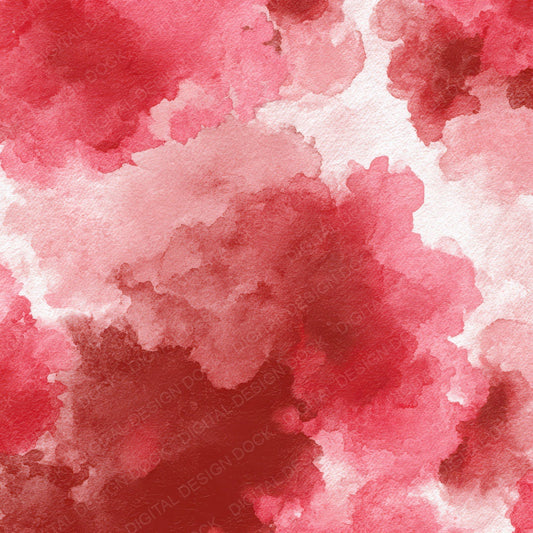 Red Watercolor Bloom Digital Paper Pack (DDD008507)