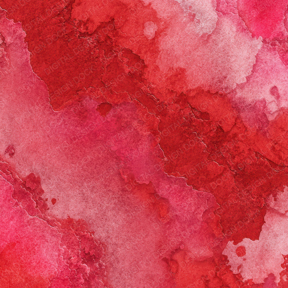 Red Watercolor Bloom Digital Paper Pack (DDD008507)