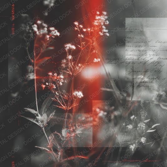Redlight Leaf Fade Digital Paper Pack (DDD003190)