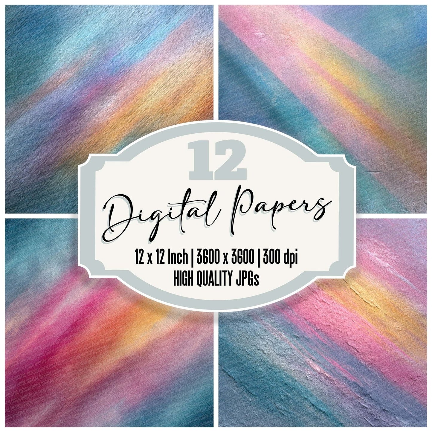 Refracted Light Watercolour Wash Digital Paper Pack (DDD003193)