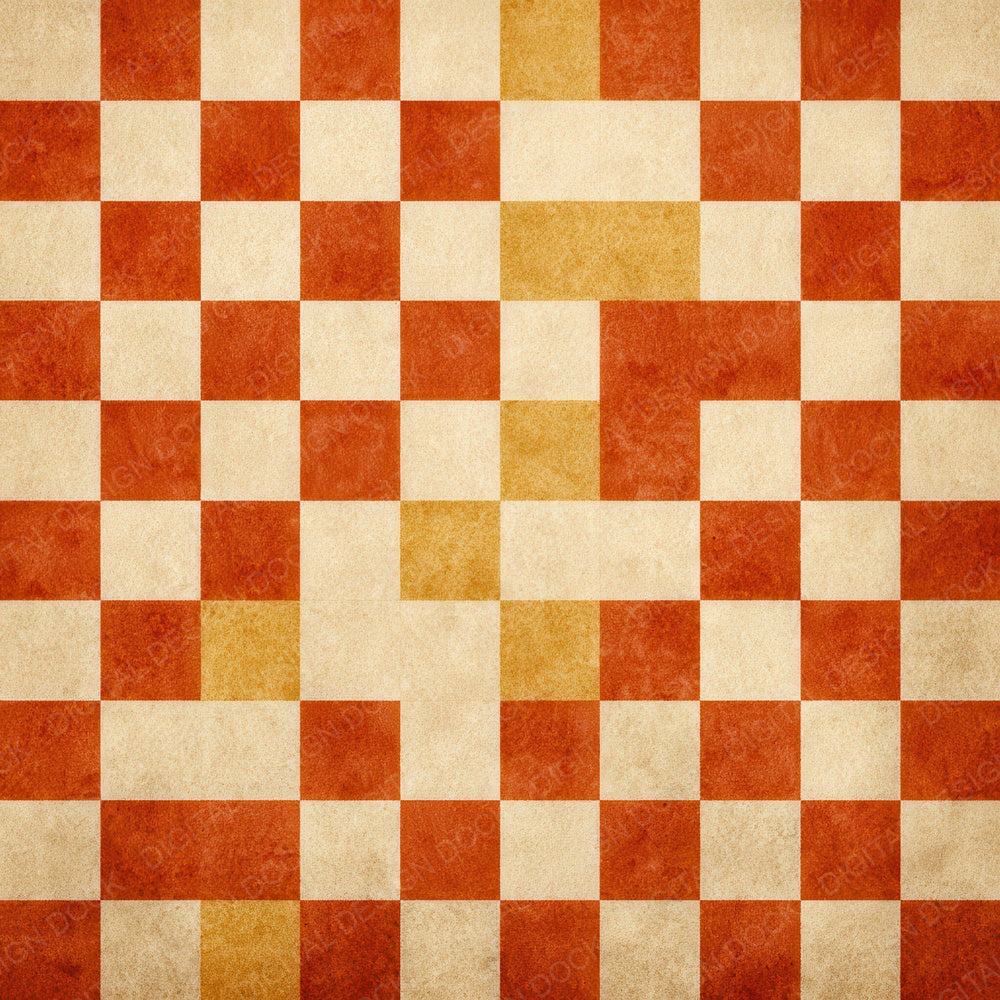 Retro Checker Pattern Digital Paper Pack (DDD008639)