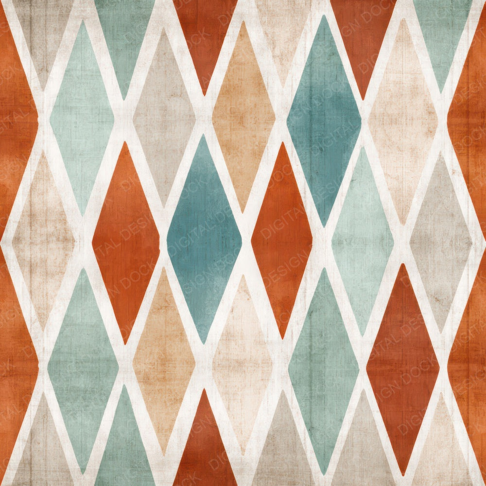 Retro Diamond Pattern Digital Paper Pack (DDD008652)