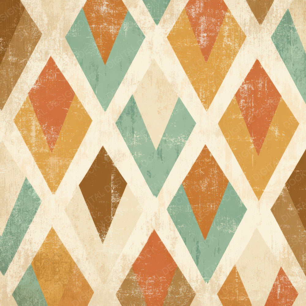 Retro Diamond Pattern Digital Paper Pack (DDD008652)