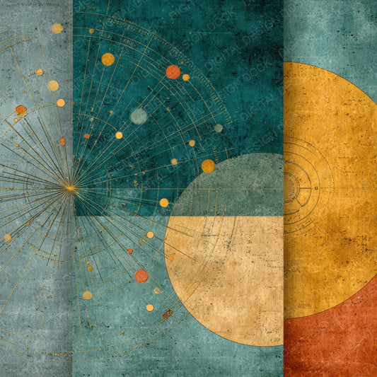 Retro Futurism Layers Digital Paper Pack (DDD007979)