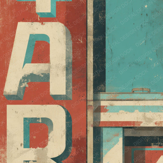 Retro Gas Station Sign Digital Paper Pack (DDD008669)