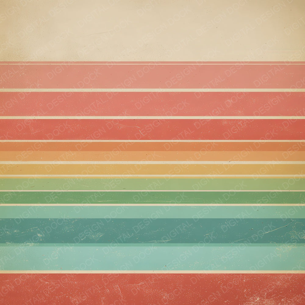 Retro Poster Rainbow Digital Paper Pack (DDD008621)