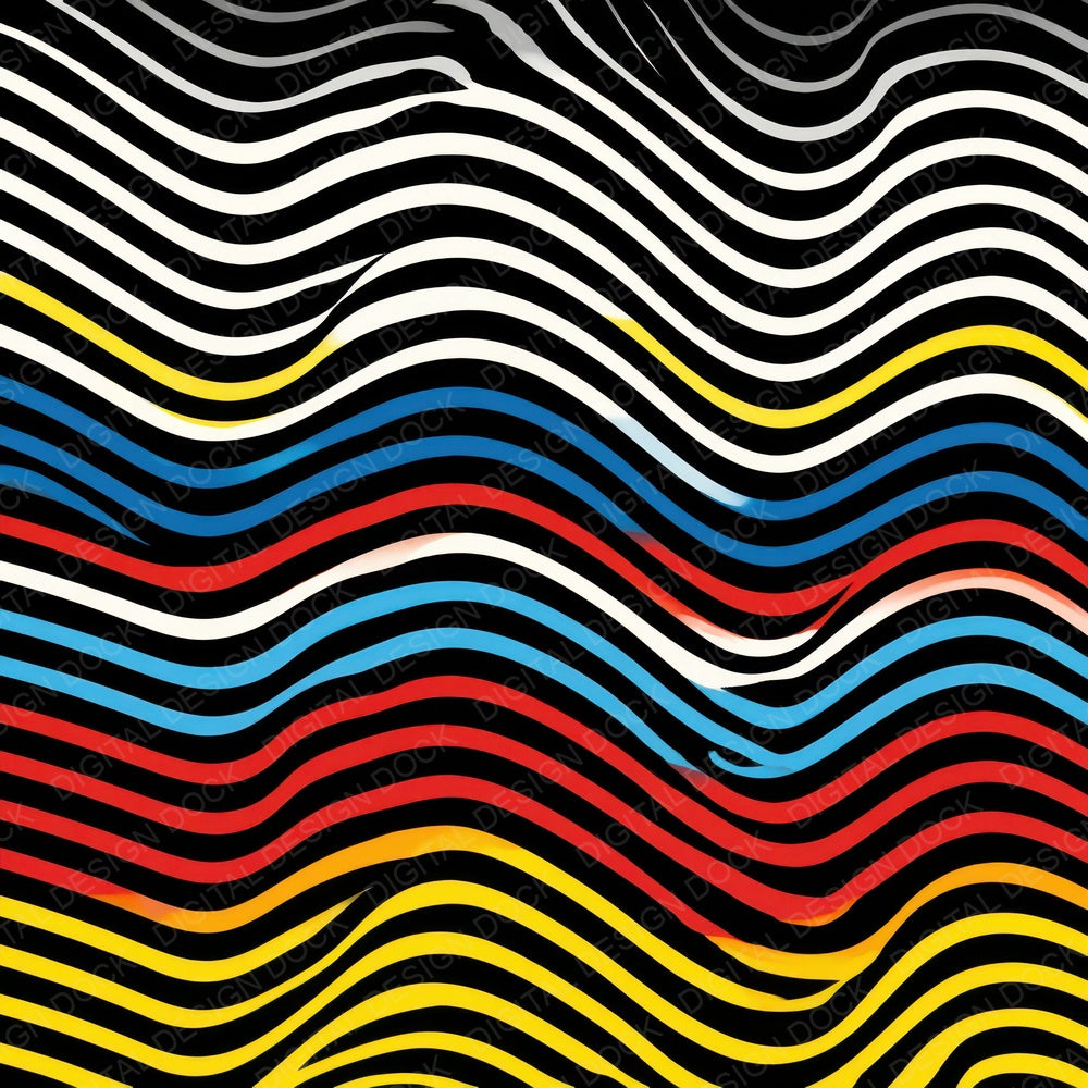 Riley Optical Stripe Rhythm Wave Digital Paper Pack (DDD003233)