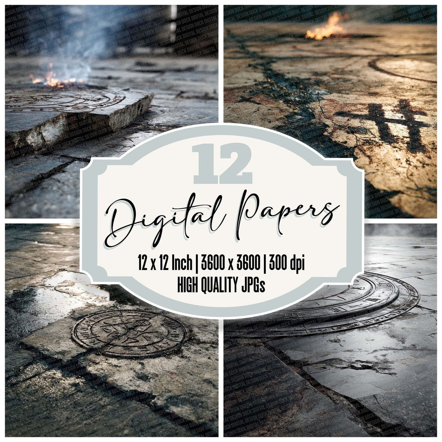 Ritual Floor Dark Digital Paper Pack (DDD003242)