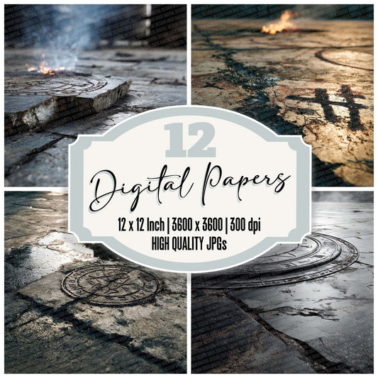 Ritual Floor Dark Digital Paper Pack (DDD003242)