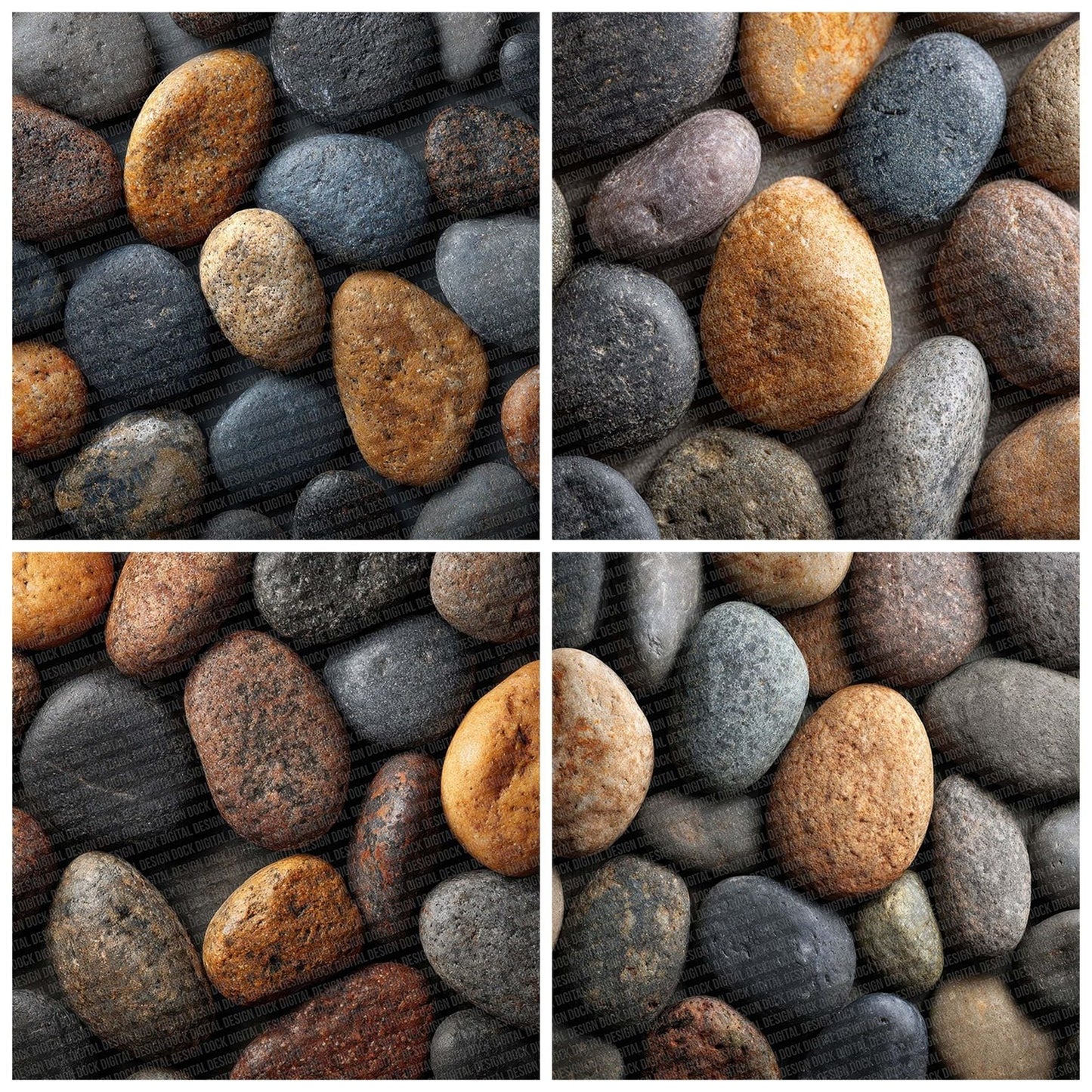 River Pebble Texture Digital Paper Pack (DDD003243)