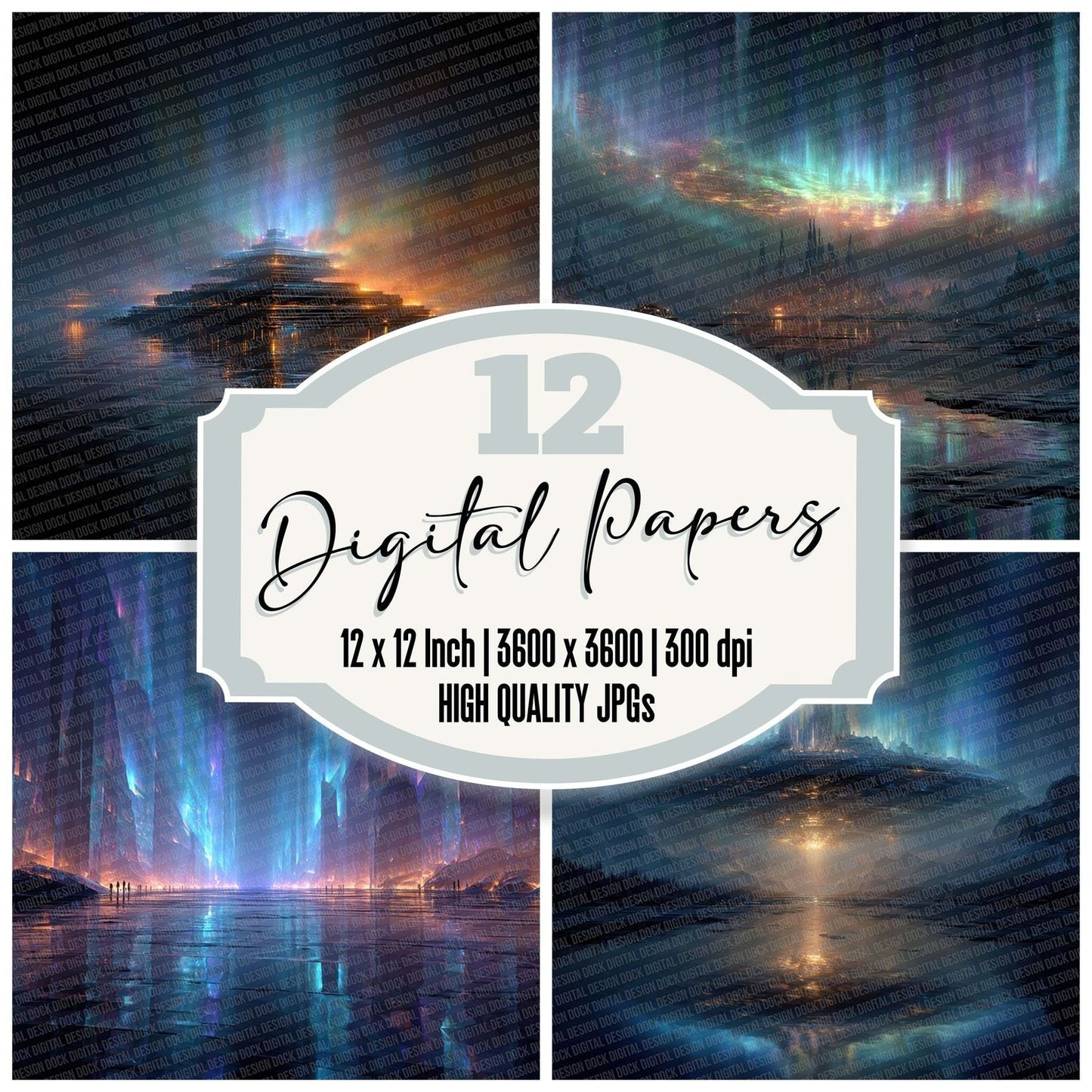 Robot Temple Cyber Space Digital Paper Pack (DDD007718)