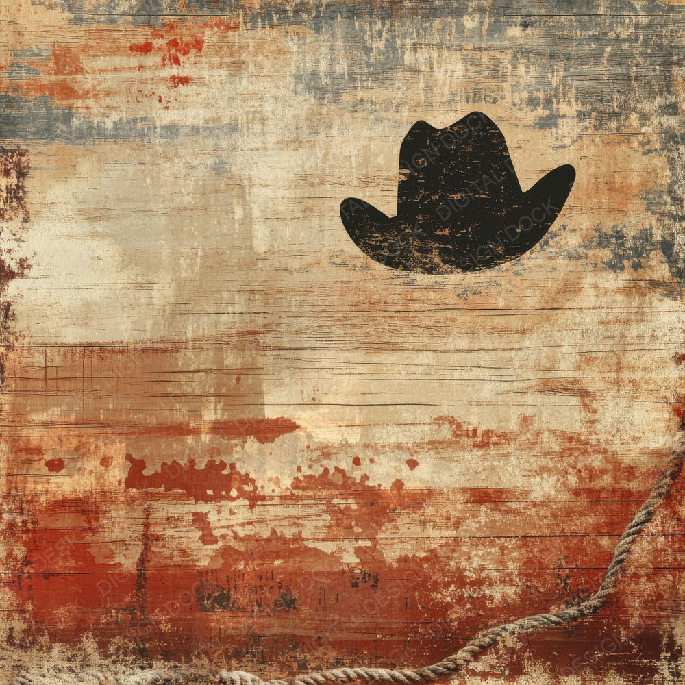Rodeo Hat Rope Digital Paper Pack (DDD003249)