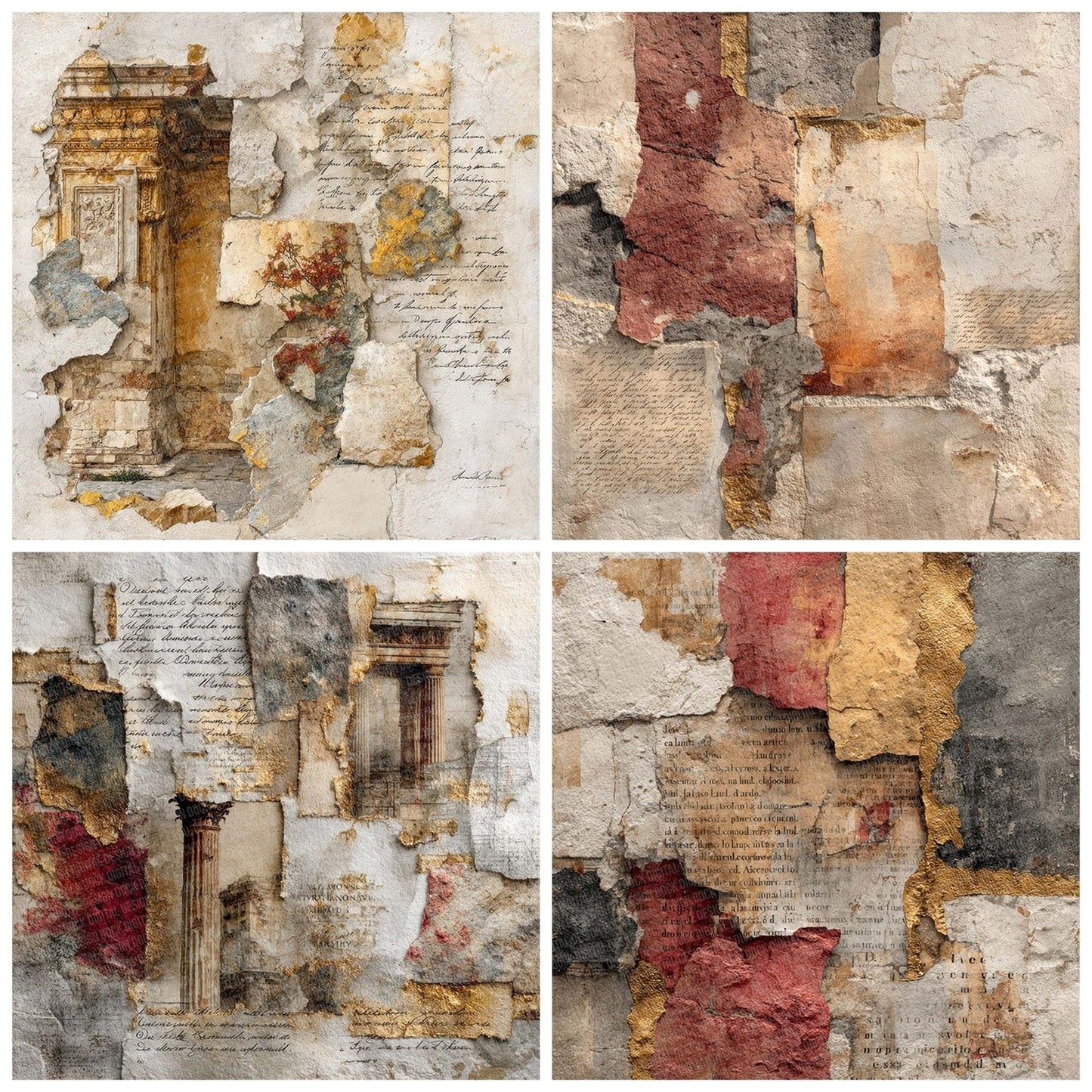 Roman Fresco Layers Digital Paper Pack (DDD003250)