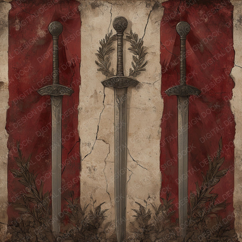 Roman Sword Armor Digital Paper Pack (DDD003251)