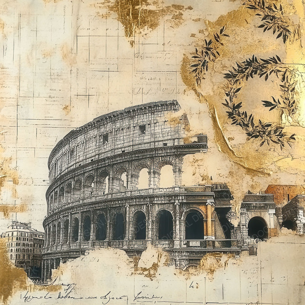 Rome Ruin Marble Digital Paper Pack (DDD003253)