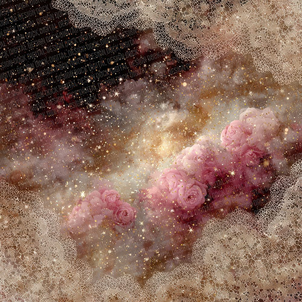 Rose Galaxy Lace Digital Paper Pack (DDD007719)