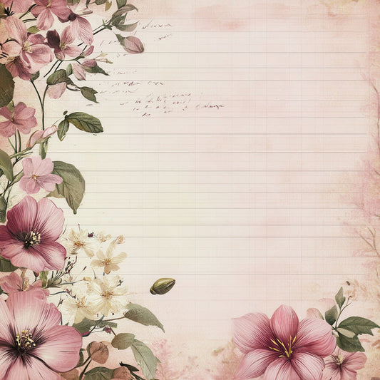 Rose Garden Lined Digital Paper Pack (DDD003264)