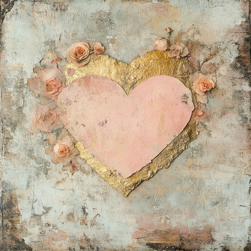 Rose Gold Heart Digital Paper Pack (DDD003265)