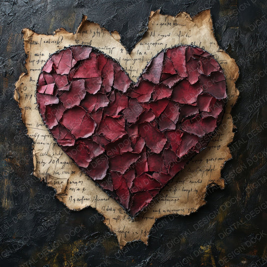 Rose Heart Gothic Red Digital Paper Pack (DDD003268)