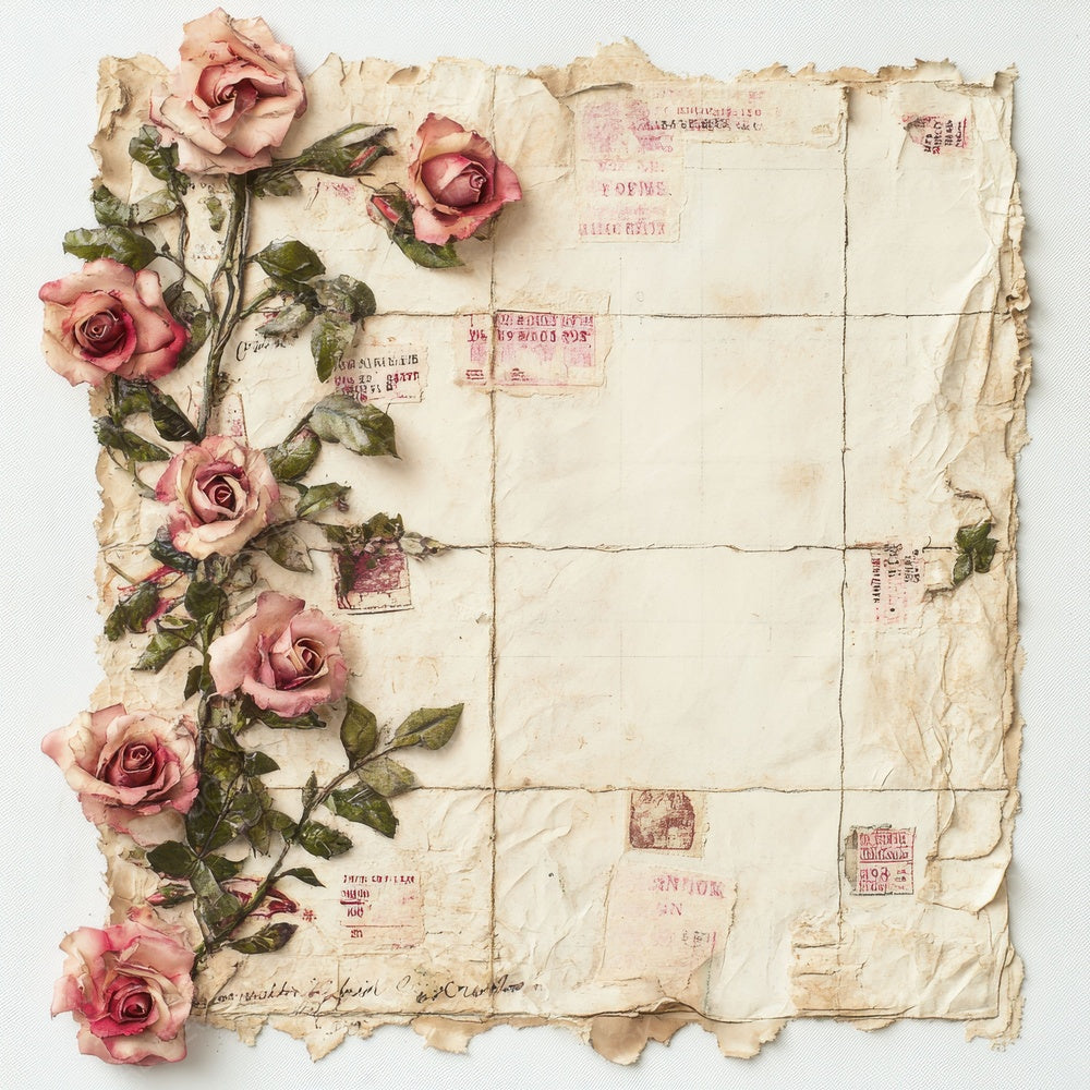 Rose Opera Ticket Strip Digital Paper Pack (DDD003273)