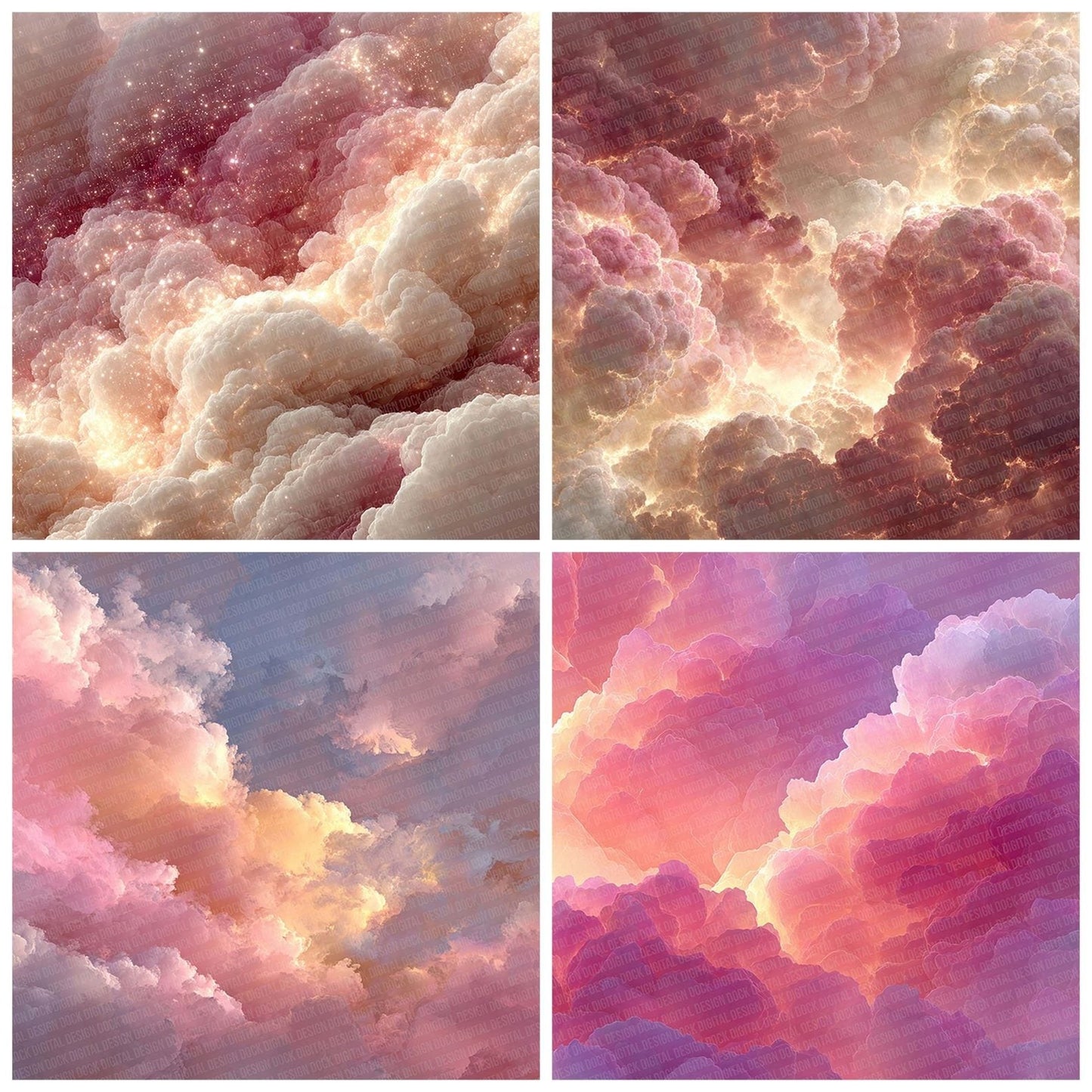 Rose Pastel Abstract Digital Paper Pack (DDD003275)