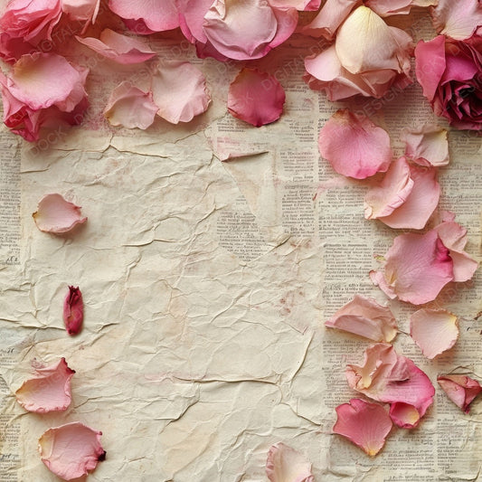Rose Poem Edge Frame Digital Paper Pack (DDD003278)
