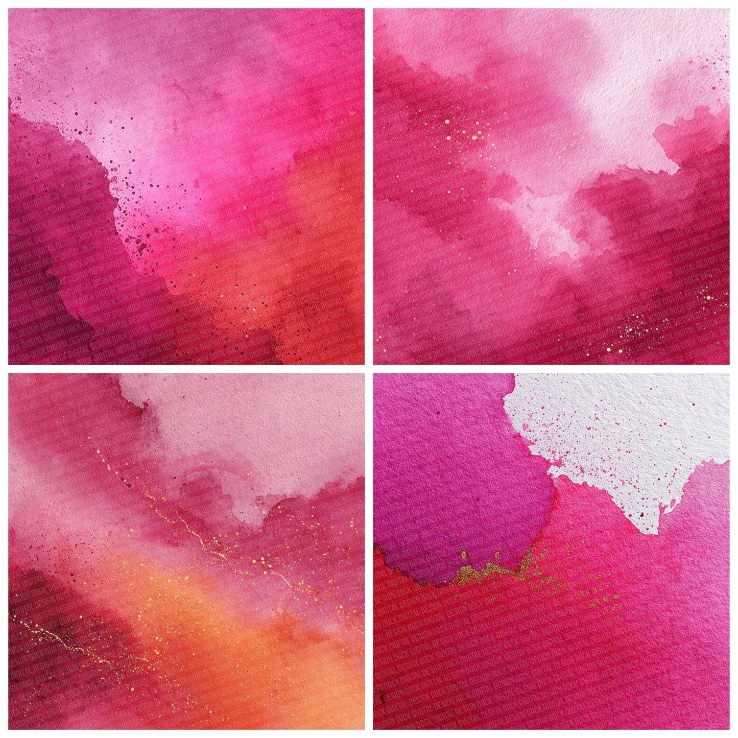 Rose Ruby Vibe Digital Paper Pack (DDD003280)