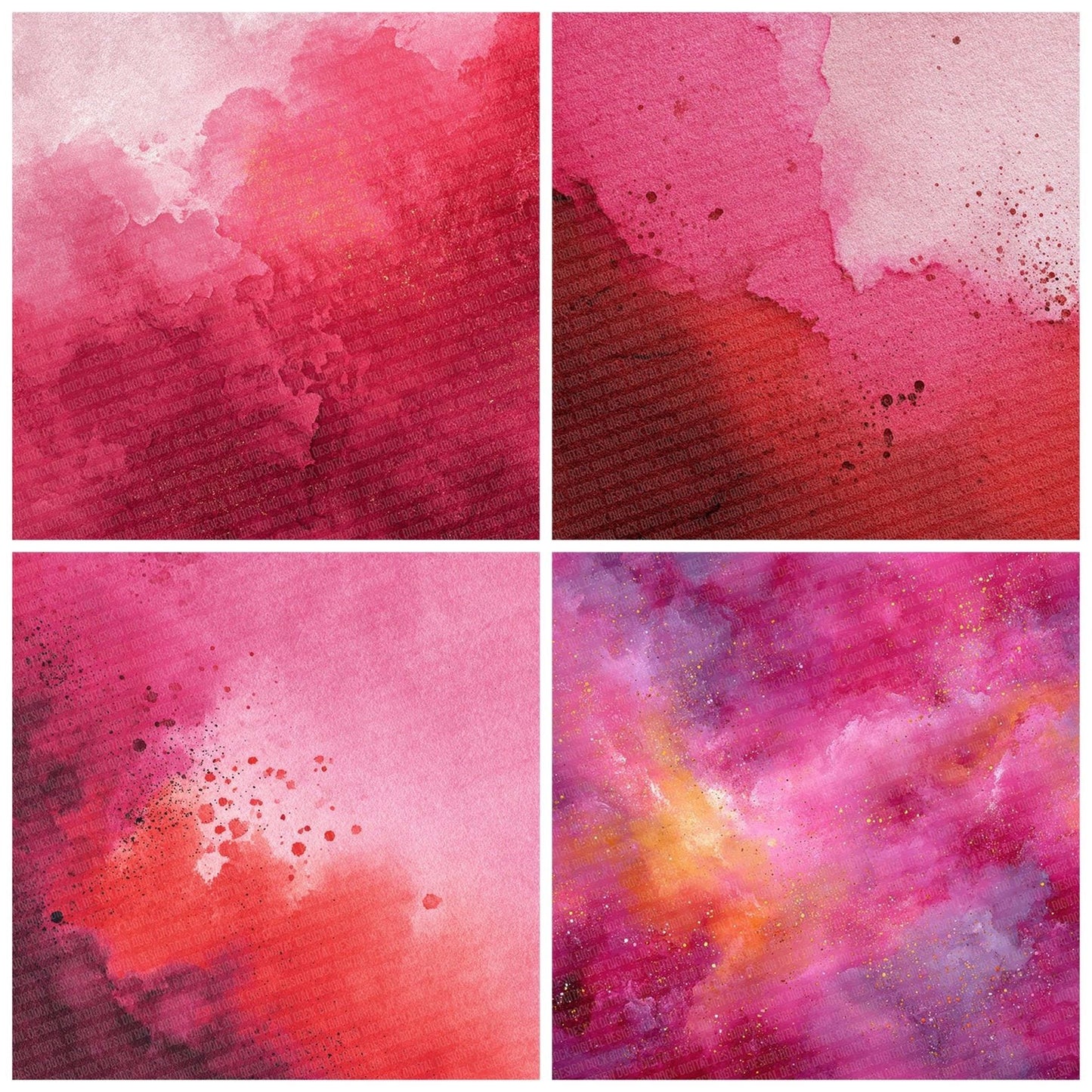 Rose Ruby Vibe Digital Paper Pack (DDD003280)