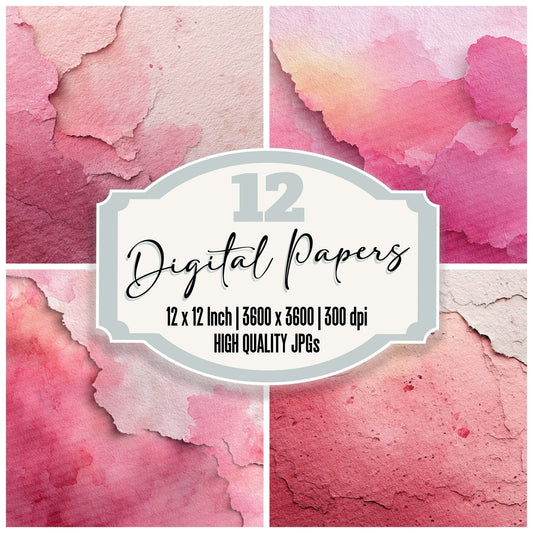 Rose Wash Fade Digital Paper Pack (DDD003285)