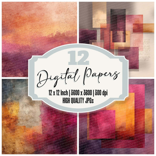 Rothko Field Art Layers Script Digital Paper Pack (DDD003288)