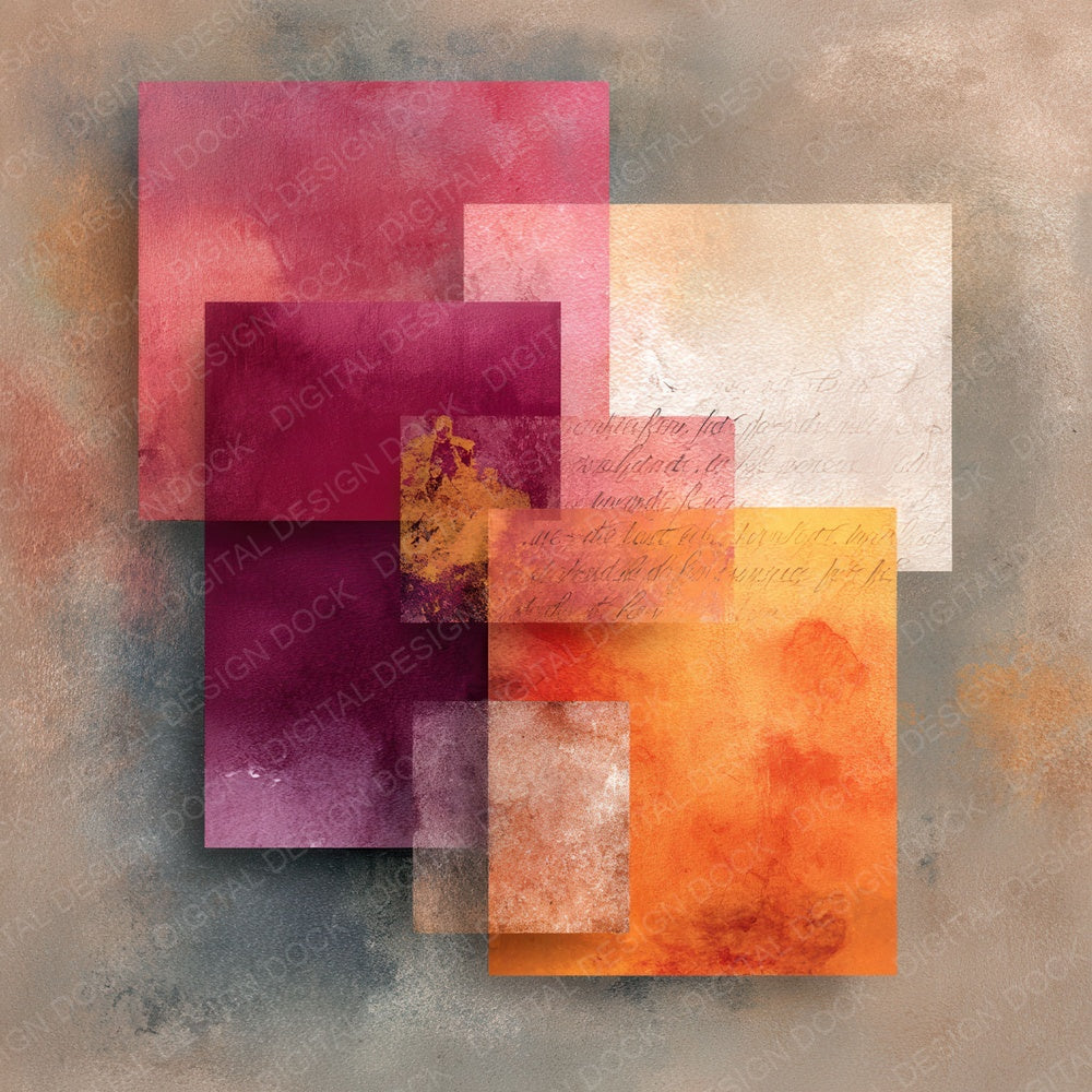 Rothko Field Art Layers Script Digital Paper Pack (DDD003288)