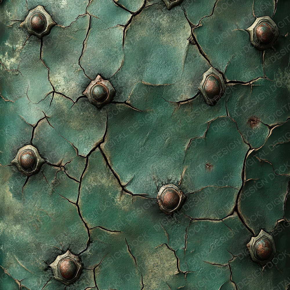 Rotting Leather Studs Background Digital Paper Pack (DDD003290)