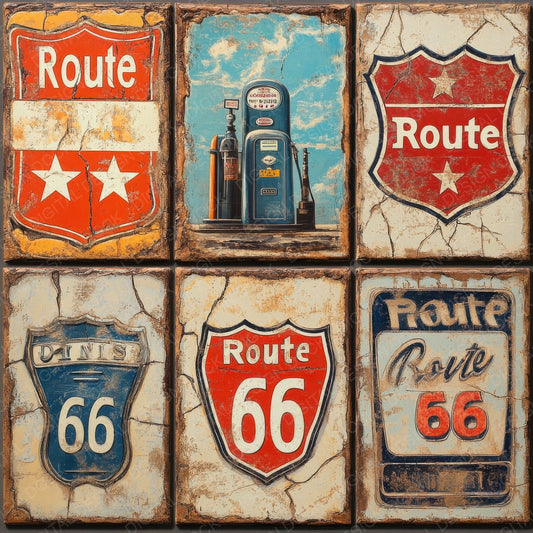 Route 66 Diner Digital Paper Pack (DDD003293)