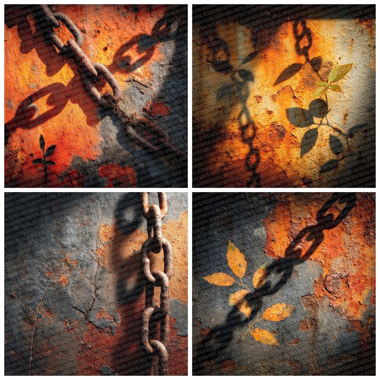 Rust Chain Gothic Digital Paper Pack (DDD003304)