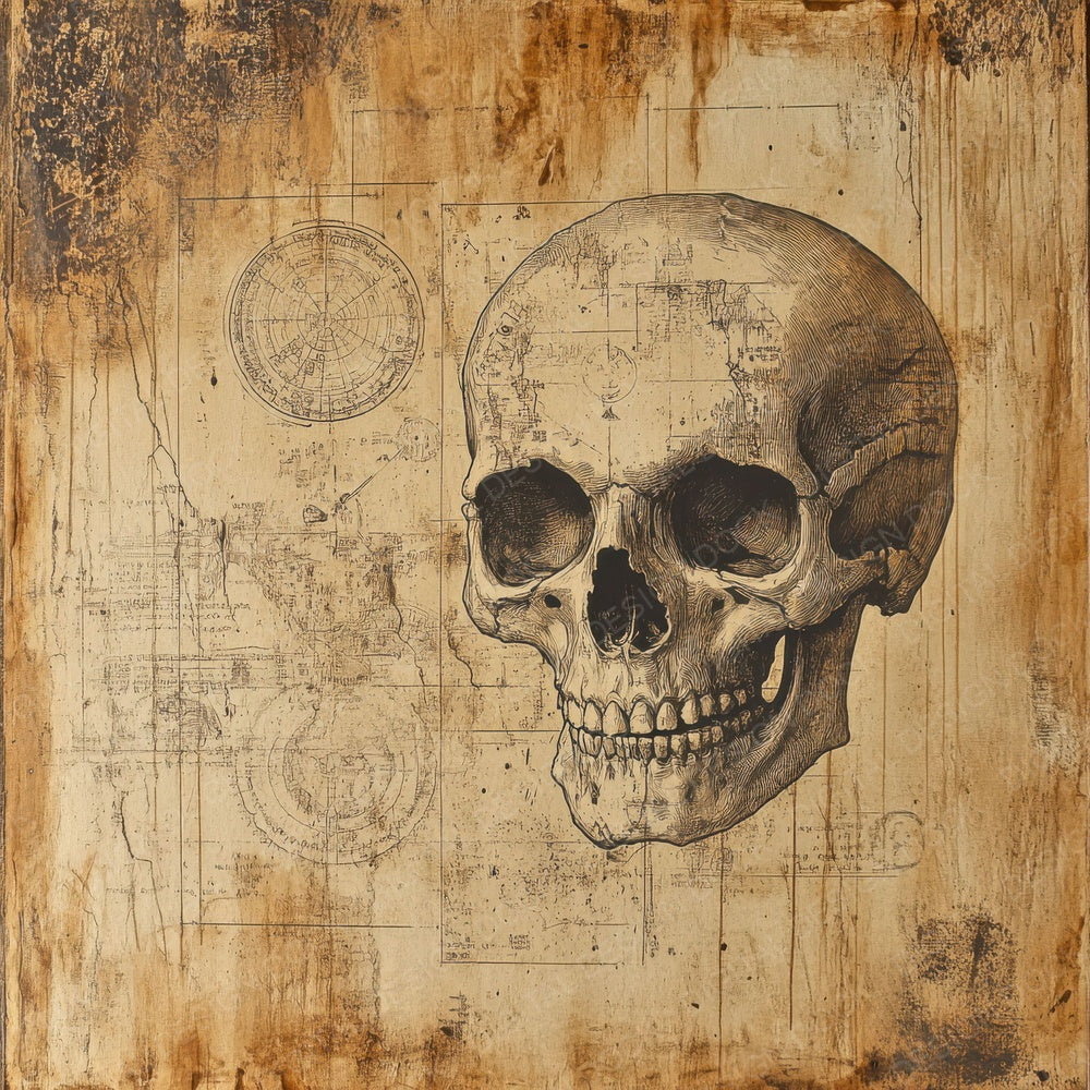 Rust Diagram Skull Digital Paper Pack (DDD003306)