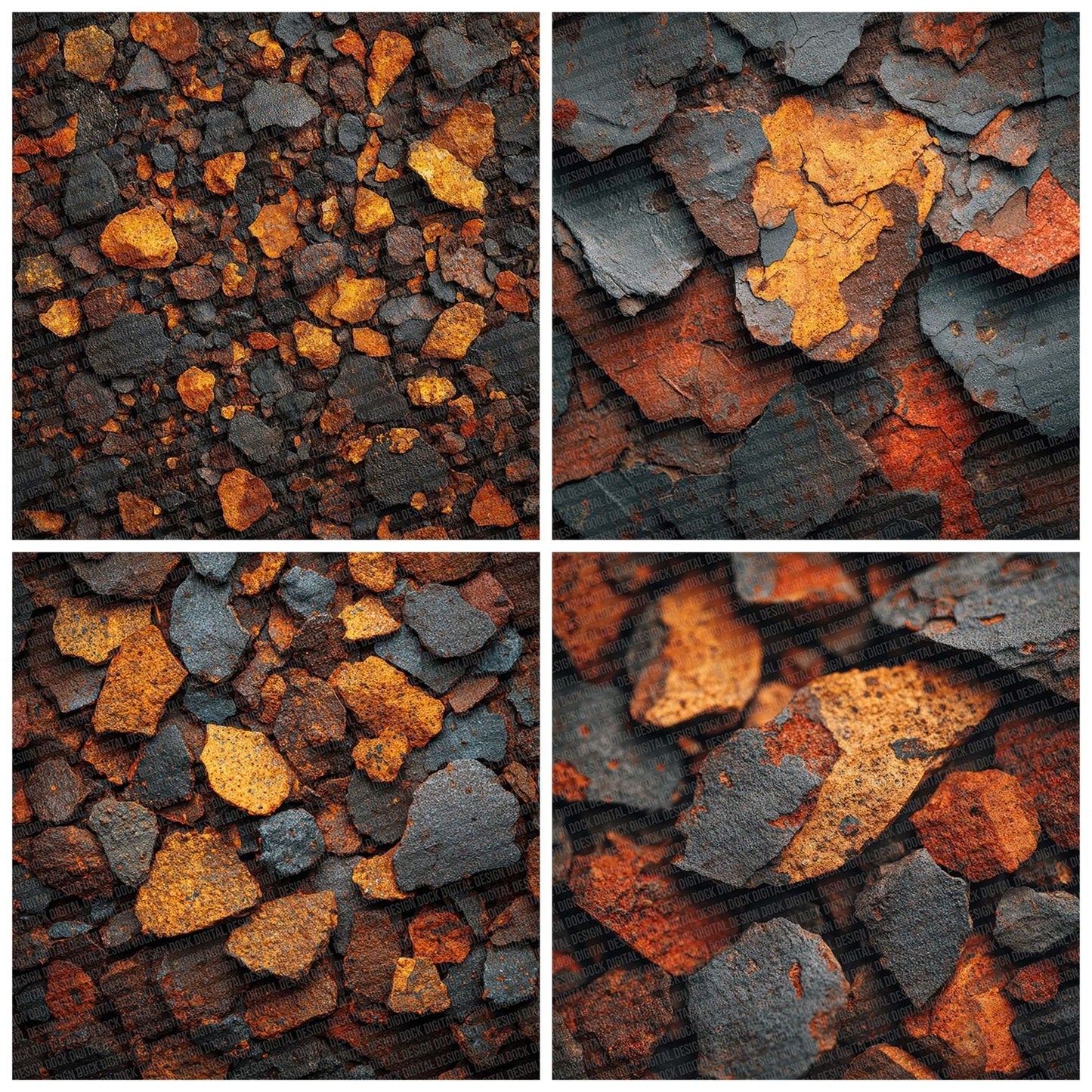 Rust Flake Texture Digital Paper Pack (DDD003307)