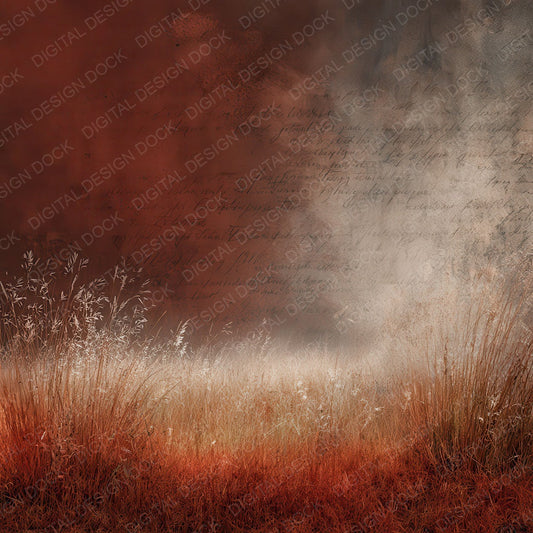 Rust Grass Overlay Digital Paper Pack (DDD003308)