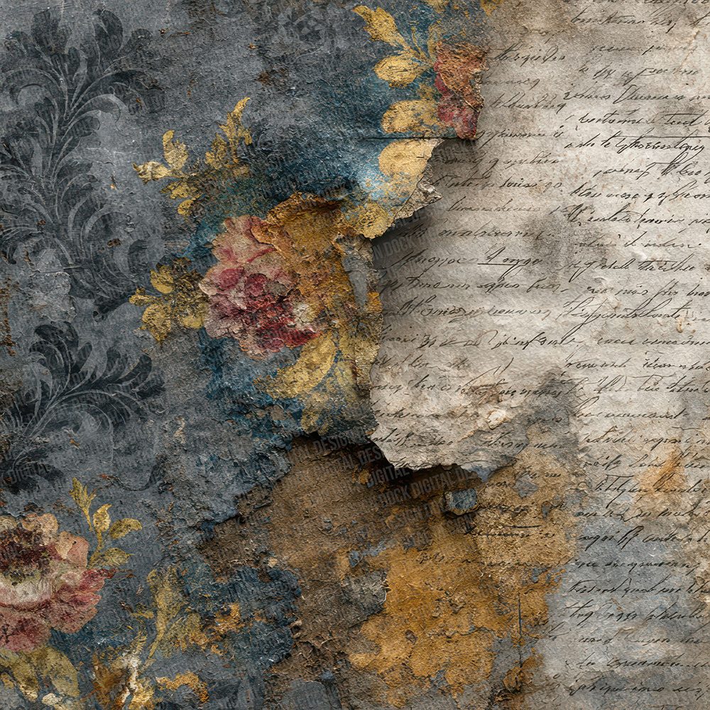 Rusted Damask Ledger Digital Paper Pack (DDD007721)