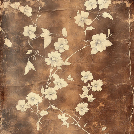 Rusted Floral Imprint Digital Paper Pack (DDD003315)